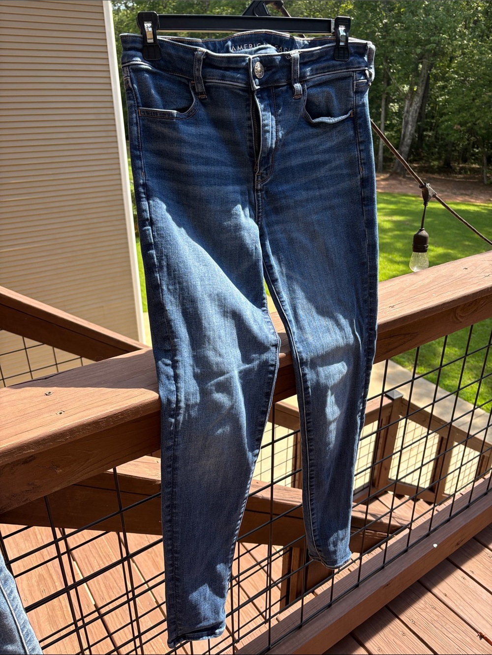 American Eagle Outfitters Medium Blue Stretch Skinny Jeggings
